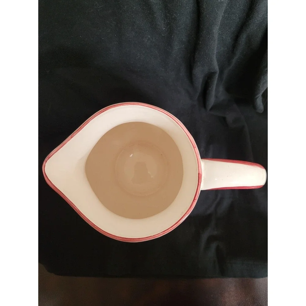 ZRIKE Hand Painted Ceramic Pitcher Large Vegetable Cottagecore Farmhouse Kitchen
